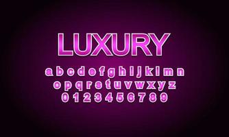 luxury font alphabet vector