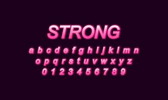 strong font alphabet vector