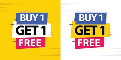Buy 1 Get 1 Free sale banners template. vector