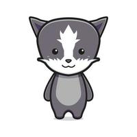 Cute cat mascot cartoon icon vector illustration