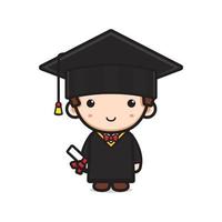 Student on graduation day cartoon icon vector illustration