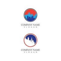 diseño de logotipos inmobiliarios, inmobiliarios y de construcción vector