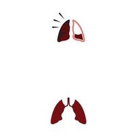 símbolo de vector de plantilla de logotipo de pulmón