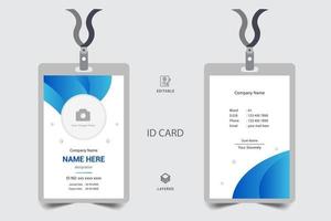 tarjeta de identidad de la oficina y tarjeta de seguridad personal, pase para eventos de prensa vector