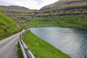 Around the village of Tjornuvik on Faroe Islands photo