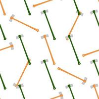 Illustration on theme pattern steel axes with wooden handle vector