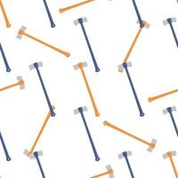 Illustration on theme pattern steel axes with wooden handle vector