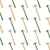 Illustration on theme pattern steel axes with wooden handle vector