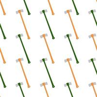 Illustration on theme pattern steel axes with wooden handle vector