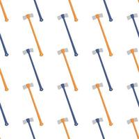 Illustration on theme pattern steel axes with wooden handle vector