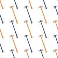 Illustration on theme pattern steel axes with wooden handle vector