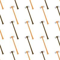 Illustration on theme pattern steel axes with wooden handle vector