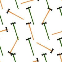 Illustration on theme pattern steel axes with wooden handle vector