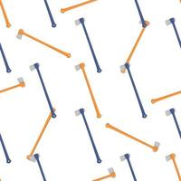 Illustration on theme pattern steel axes with wooden handle vector