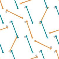 Illustration on theme pattern steel axes with wooden handle vector