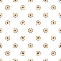 big set identical biscuit, kit colorful pastry cookie vector