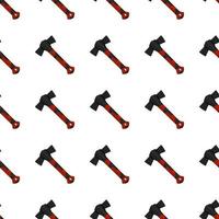 Illustration on theme pattern steel axes with wooden handle vector