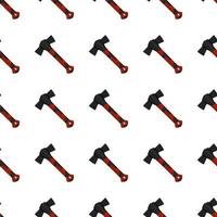 Illustration on theme pattern steel axes with wooden handle vector