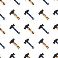 Illustration on theme pattern steel axes with wooden handle vector
