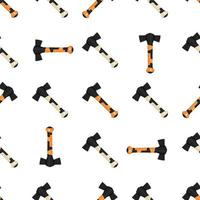 Illustration on theme pattern steel axes with wooden handle vector
