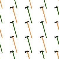 Illustration on theme pattern steel axes with wooden handle vector