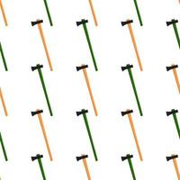 Illustration on theme pattern steel axes with wooden handle vector