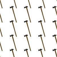 Illustration on theme pattern steel axes with wooden handle vector