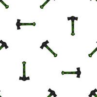 Illustration on theme pattern steel axes with wooden handle vector