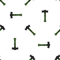 Illustration on theme pattern steel axes with wooden handle vector