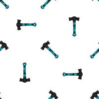 Illustration on theme pattern steel axes with wooden handle vector