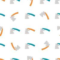 Illustration on theme pattern steel axes with wooden handle vector