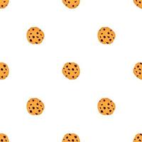 big set identical biscuit, kit colorful pastry cookie vector