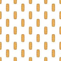 big set identical biscuit, kit colorful pastry cookie vector