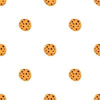 big set identical biscuit, kit colorful pastry cookie vector