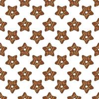 big set identical biscuit, kit colorful pastry cookie vector