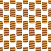 big set identical biscuit, kit colorful pastry cookie vector