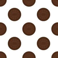big set identical biscuit, kit colorful pastry cookie vector