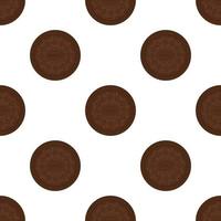 big set identical biscuit, kit colorful pastry cookie vector