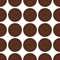 big set identical biscuit, kit colorful pastry cookie vector