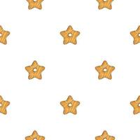 big set identical biscuit, kit colorful pastry cookie vector