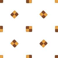 big set identical biscuit, kit colorful pastry cookie vector