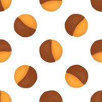 big set identical biscuit, kit colorful pastry cookie vector