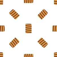 big set identical biscuit, kit colorful pastry cookie vector