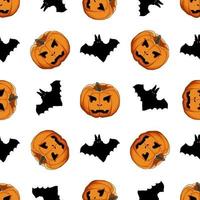 Illustration on theme big colored pattern Halloween vector