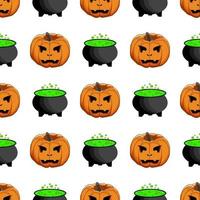 Illustration on theme big colored pattern Halloween vector