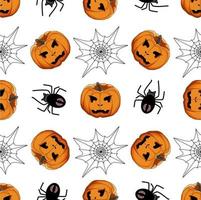 Illustration on theme big colored pattern Halloween vector