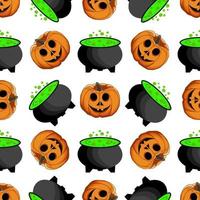 Illustration on theme big colored pattern Halloween vector