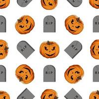 Illustration on theme big colored pattern Halloween vector