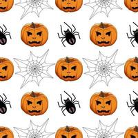 Illustration on theme big colored pattern Halloween vector