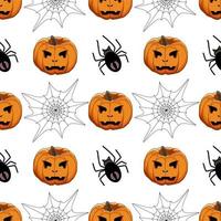 Illustration on theme big colored pattern Halloween vector